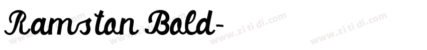 Ramston Bold字体转换